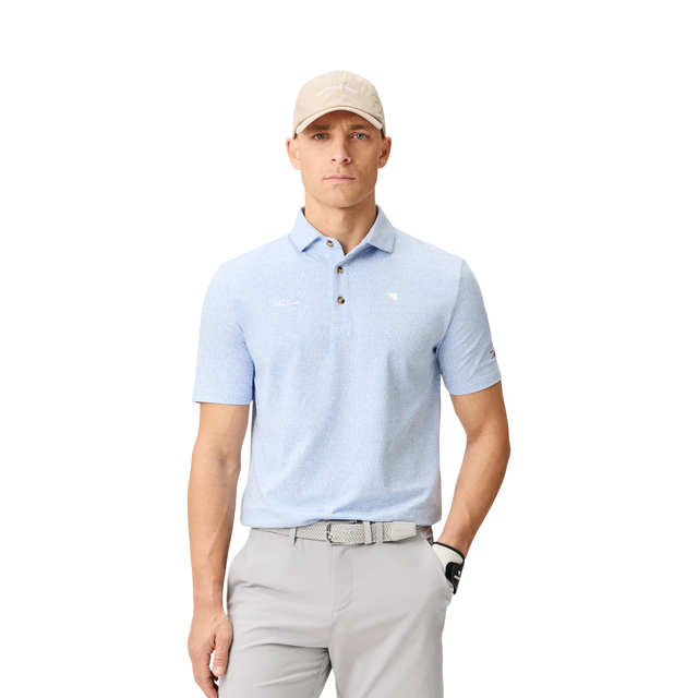 Macade Light Blue Ridgeweave TX Golf Shirt