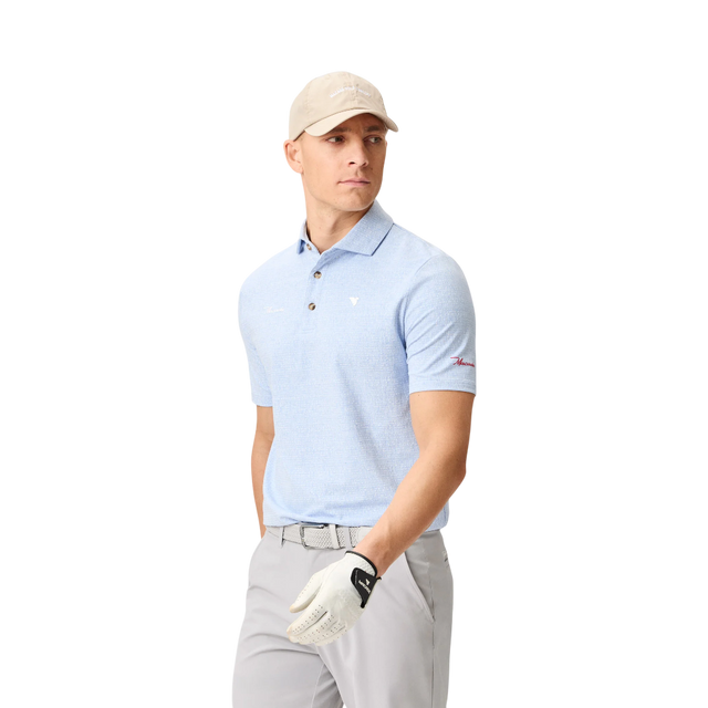 Macade Light Blue Ridgeweave TX Golf Shirt