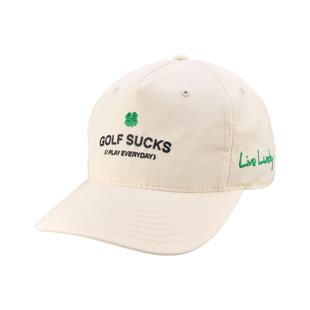 Black Clover Golf Sucks Ivory Cap