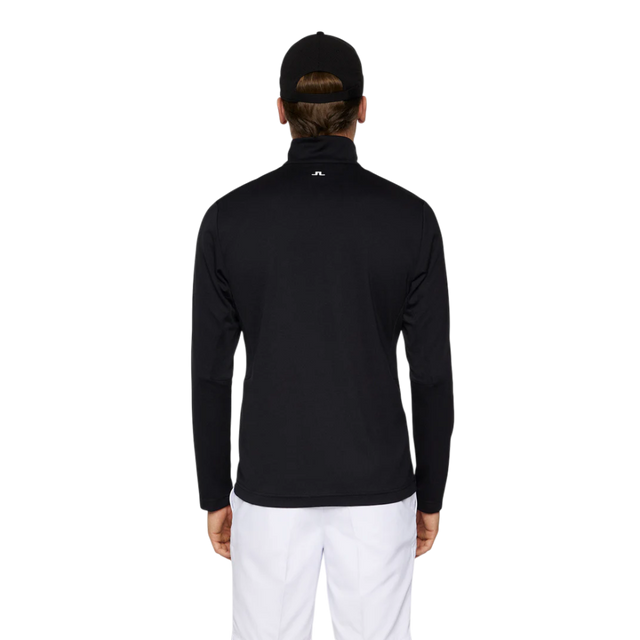 J.Lindeberg Leon Quarter Zip Black Mid Layer
