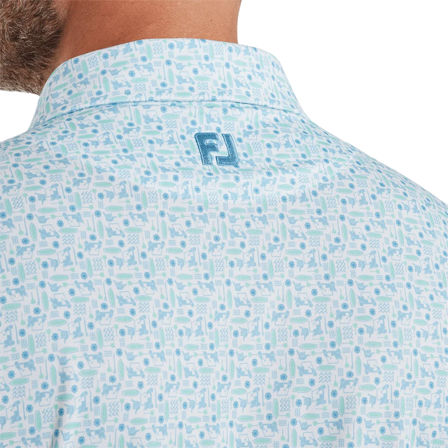 FootJoy Surfs Up Deep Reef/White/Sea Glass/Blue Reef Shirt