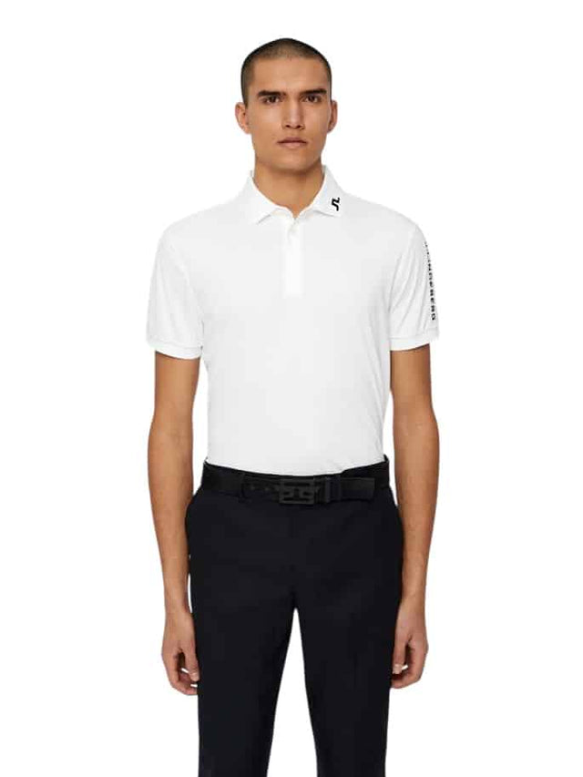 J.Lindeberg Tour Tech Reg Fit Golf Polo White