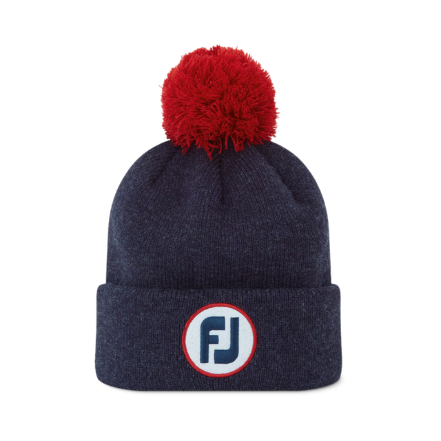 FootJoy Heather Navy Pom Pom Knit Hat