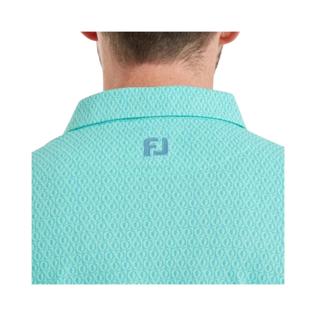 FootJoy Modernist Geo Pique Blue Reef Shirt