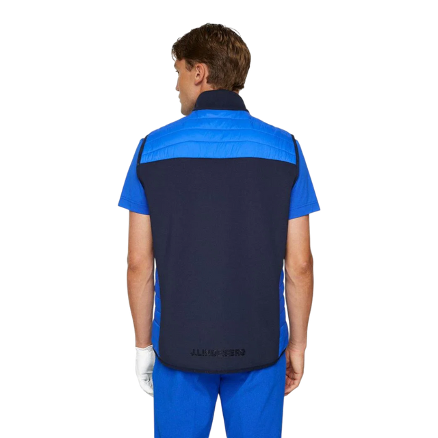 J.Lindeberg Holden Quilt Club Blue Hybrid Vest