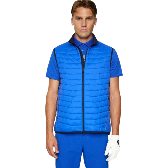 J.Lindeberg Holden Quilt Club Blue Hybrid Vest