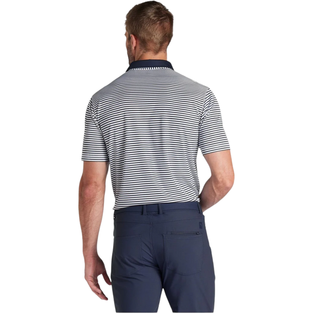 Puma Pure Striped Deep Navy/White Glow Polo
