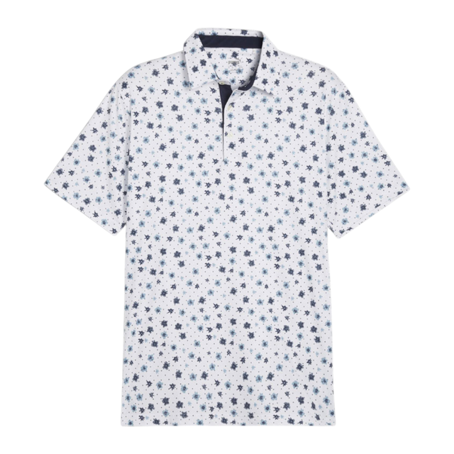 Puma Cloudspun Floral White Glow/Zen Blue Polo
