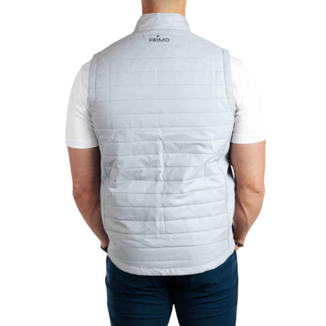 Primo Light Gray Puff Vest Jacket