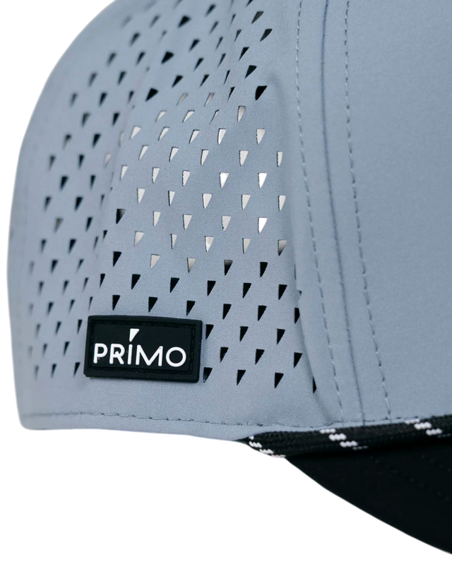 Primo & Grant Light Gray/Black Rope Cursive Cap