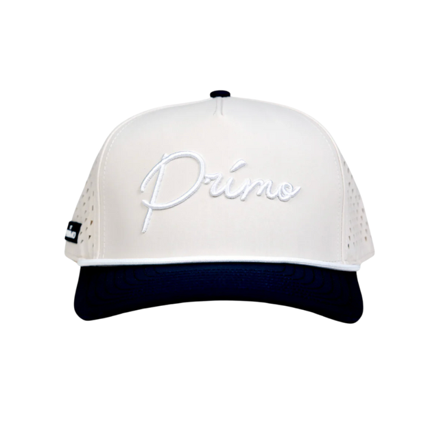 Primo & Grant Cream/Navy Rope Cursive Cap