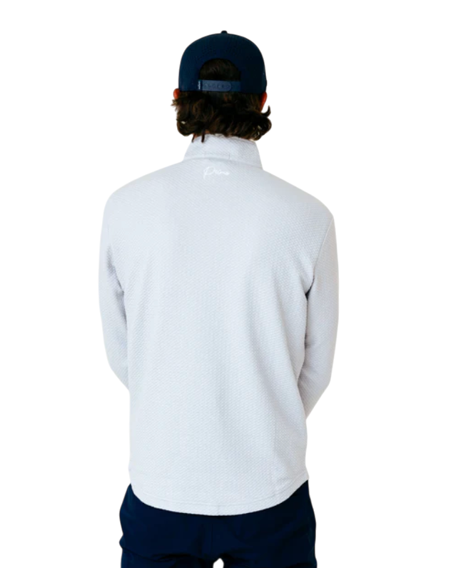 Primo & GH Light Gray Waffle Quarter Zip