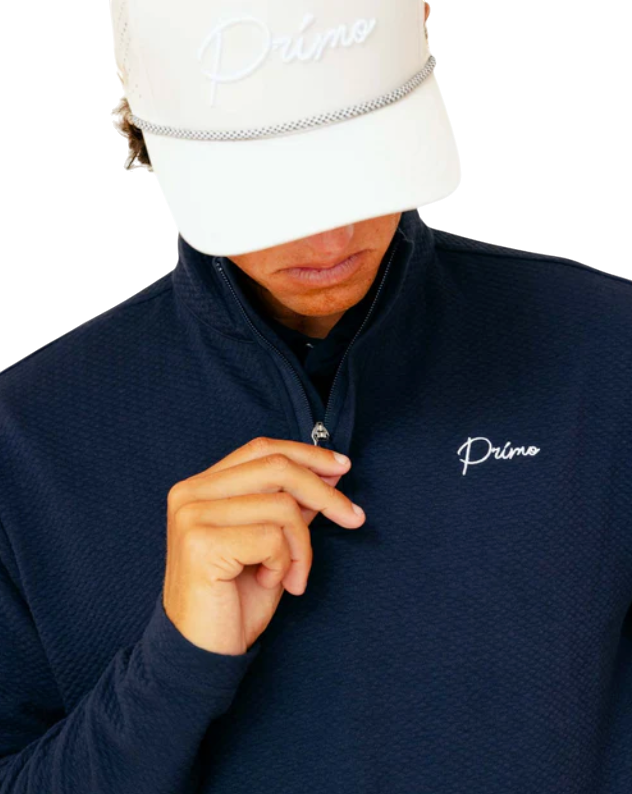 Primo & GH Navy Waffle Quarter Zip