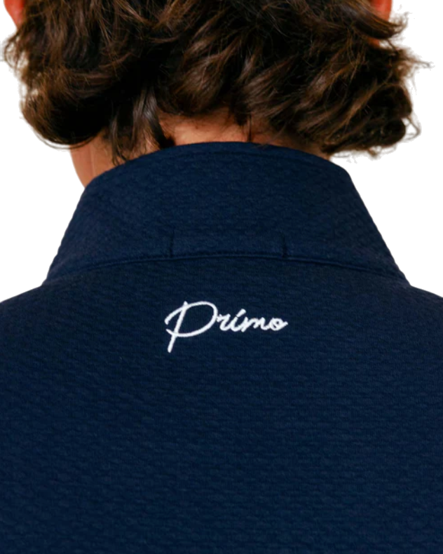 Primo & GH Navy Waffle Quarter Zip