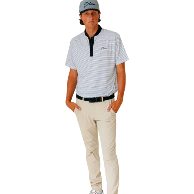 Primo & Grant Horvat White/Black Stripes Blade Polo