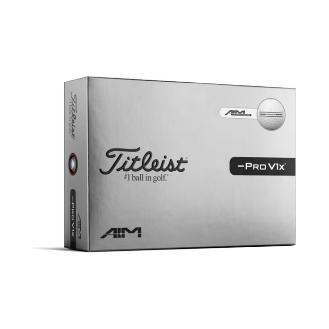 Titleist Pro V1x Left Dash AIM Enhanced 2026 White Golf Balls