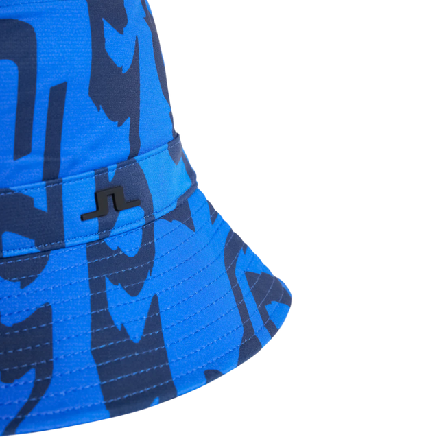 J.Lindeberg Denver Printed Glitch Bridge Blue Bucket Hat