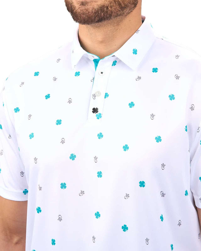 Black Clover Tweet White Polo