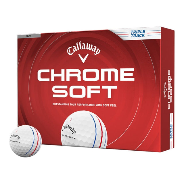 Callaway Chrome Soft Triple Track 26 White Golf Balls - One Golf
