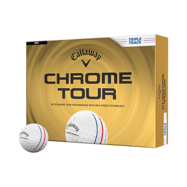 Callaway Chrome Tour 26 Triple Track White Golf Balls - One Golf