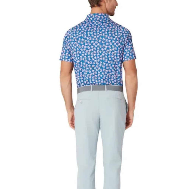 Callaway Crab Novelty Print Blue Men's Shirt - One Golf