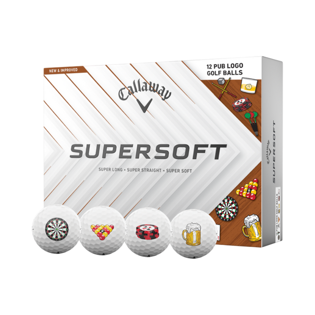 Callaway Supersoft White Pub Logo Golf Balls