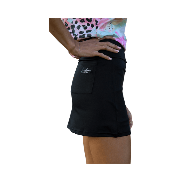 Custom Apparel Ladies Black Skirt - One Golf