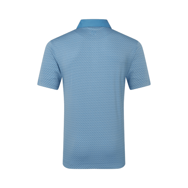 FootJoy EU Star Geo Jacquard Coastal Blue Polo - One Golf