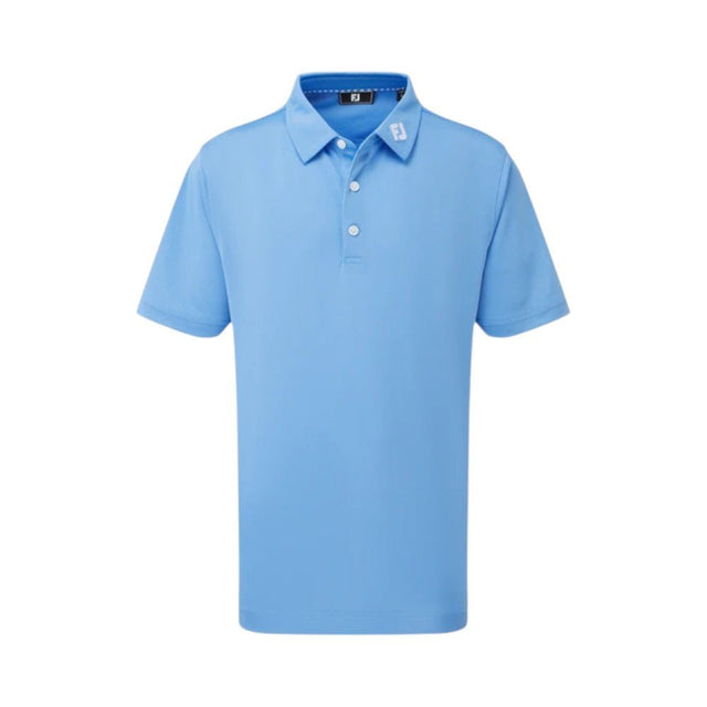 FootJoy Junior Stretch Pique Solid Light Blue Polo - One Golf
