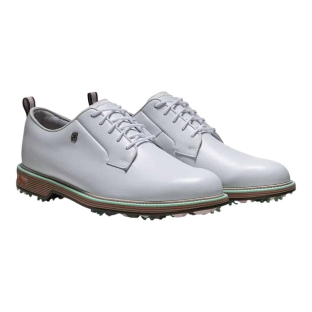FootJoy Premier Series Field White/Tan/Mint Golf Shoe - One Golf