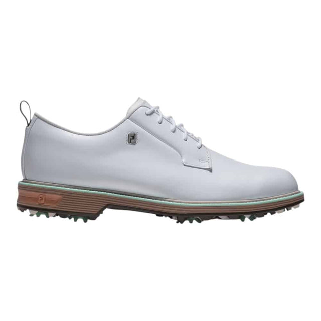 FootJoy Premier Series Field White/Tan/Mint Golf Shoe - One Golf