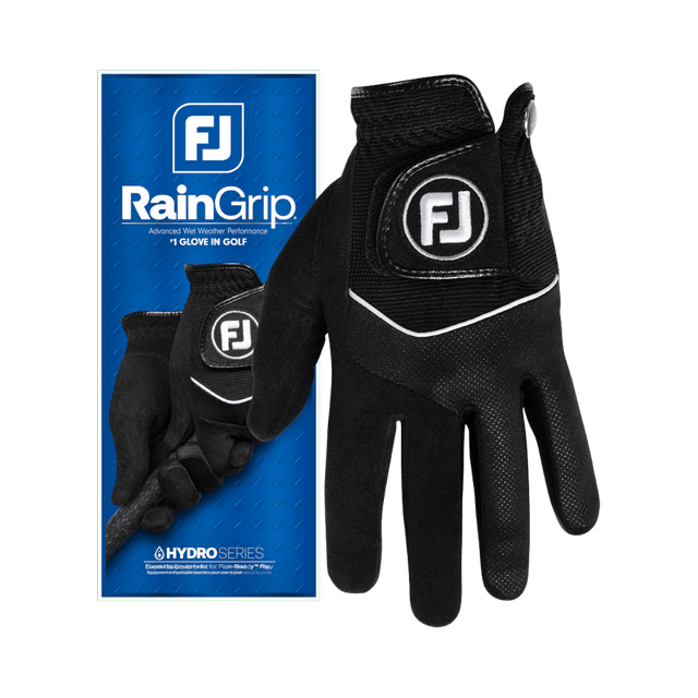 FootJoy RainGrip Black Gloves - One Golf