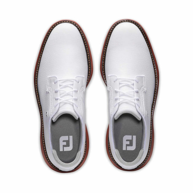 FootJoy Traditions White/Brick Golf Shoe - One Golf