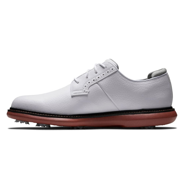 FootJoy Traditions White/Brick Golf Shoe - One Golf
