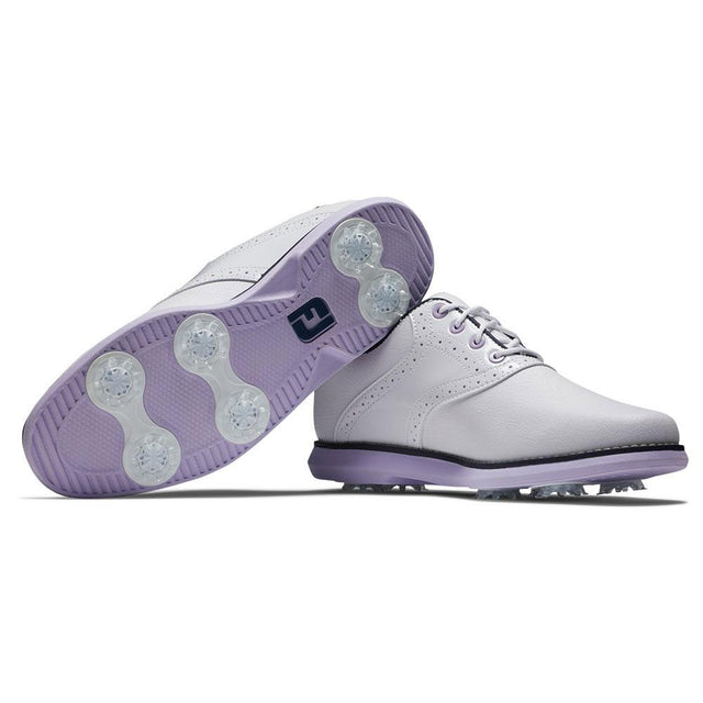 FootJoy Traditions White/Navy/Purple Shoes - One Golf