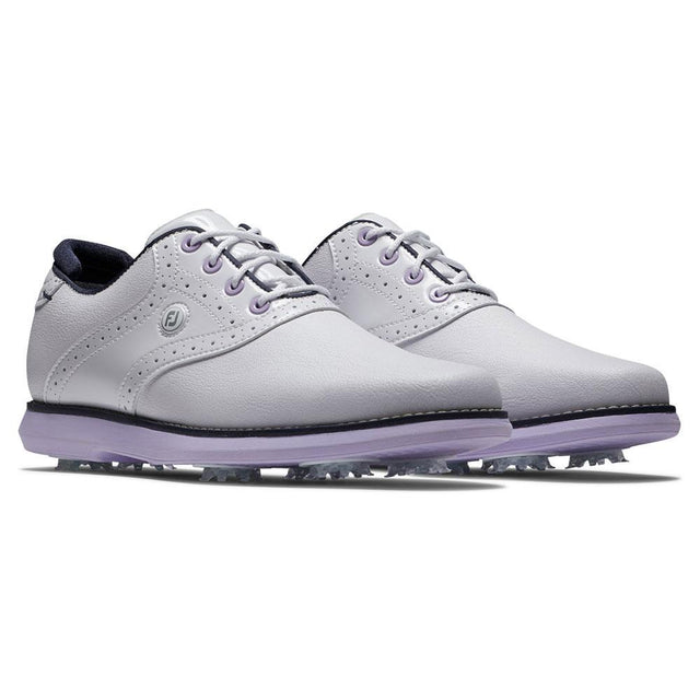 FootJoy Traditions White/Navy/Purple Shoes - One Golf