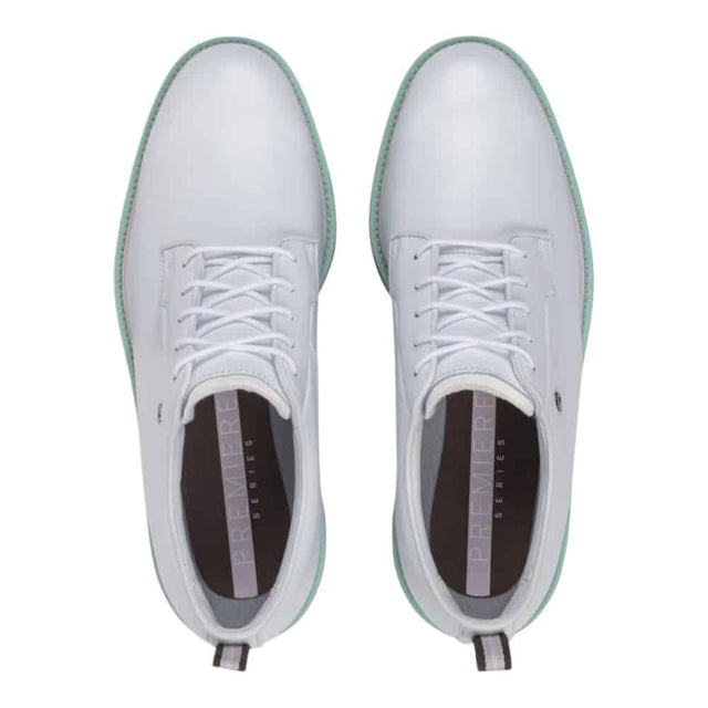 FootJoy Premier Series Field White/Tan/Mint Golf Shoe