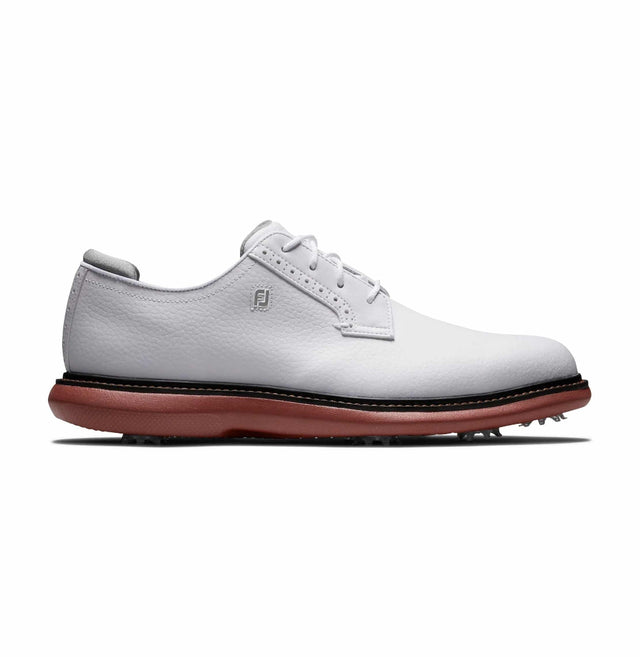 FootJoy Traditions White/Brick Golf Shoe