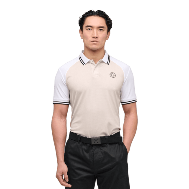 Galvin Green Myles Sand/White Polo - One Golf