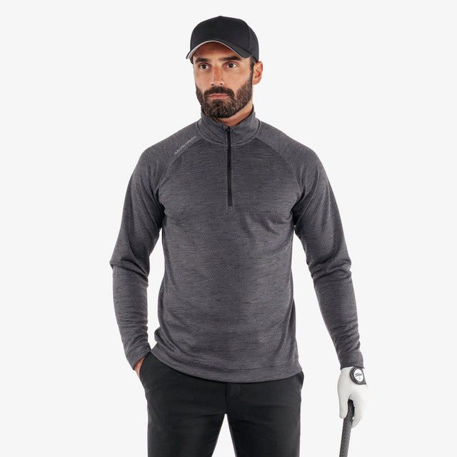 Galvin Green Dion Black Melange Golf Mid Layer