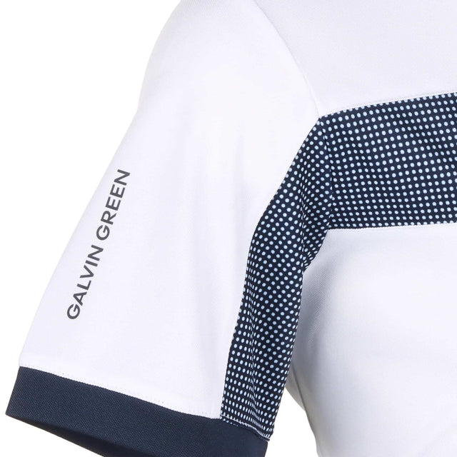 Galvin Green Mills White/Navy Golf Shirt
