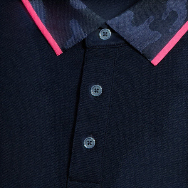 G/FORE Camo Collar Performance Pique Twilight Polo Shirt - One Golf
