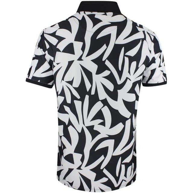 G/FORE Contrast Palm Tech Pique Onyx Polo - One Golf