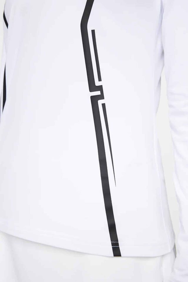 J.Lindeberg Lina Quarter Zip White Mid Layer