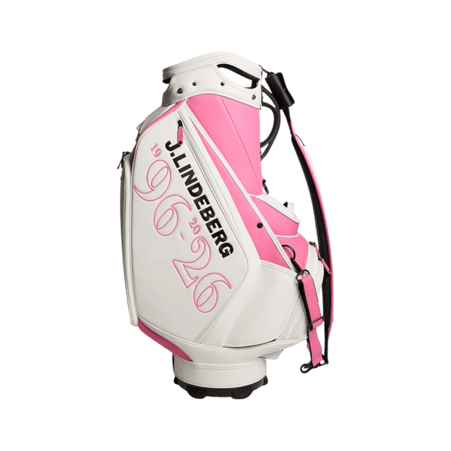 J.Lindeberg 30 Year Anniversary White/Pink Staff Bag - One Golf