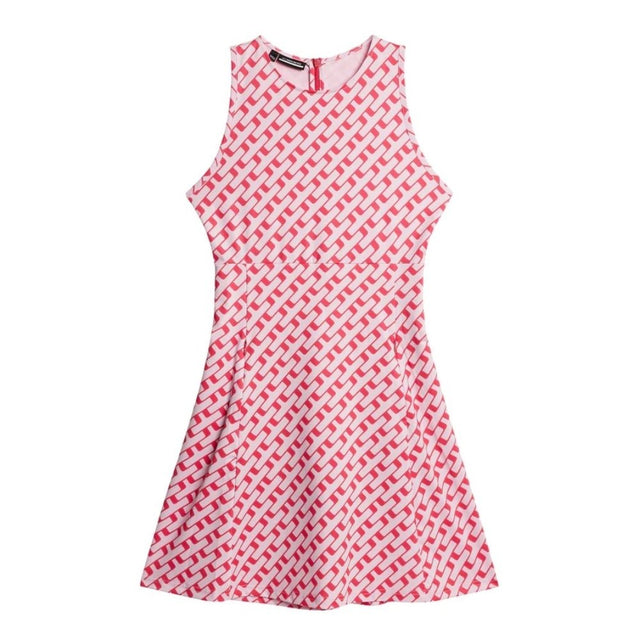 J.Lindeberg Cora Print/Tour Geo Pink Dress - One Golf