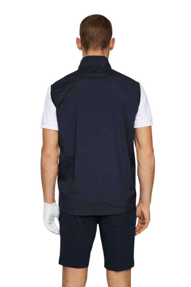 J.Lindeberg Navy Ash Light Packable Vest - One Golf