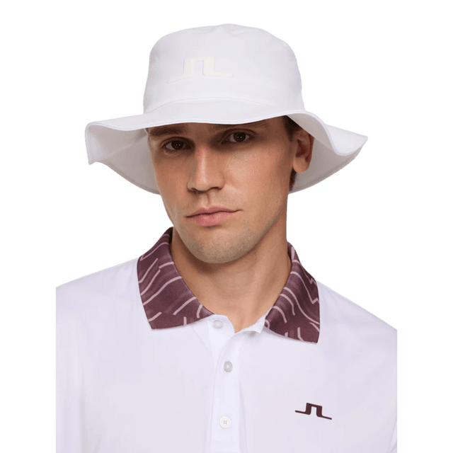 J.Lindeberg Tour Bucket White Hat - One Golf