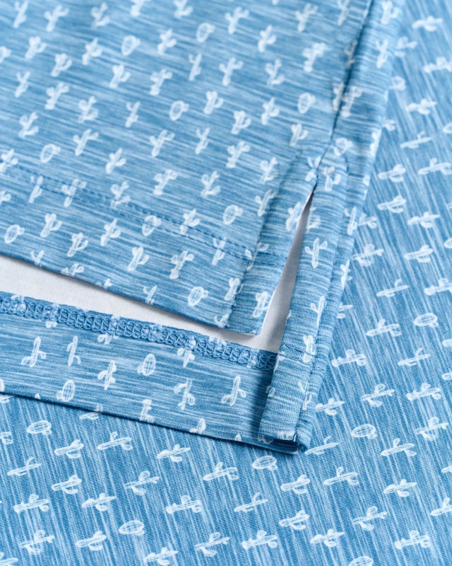 Johnnie-O Mojave Barrels Blue Polo