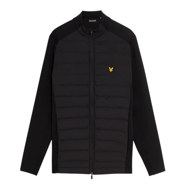 Lyle & Scott Black Hybrid Quilted Full Zip Golf Jacket - One Golf